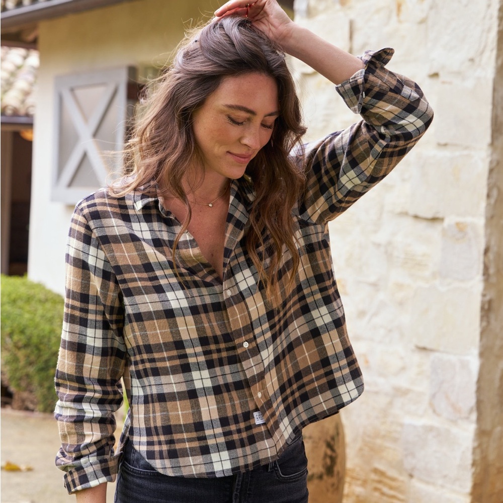 Frank & Eileen Silvio Sand and Camel Italian Flannel